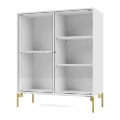 Vitrina Ripple II 69,6x82,2x30 cm, NewWhite-ben brass