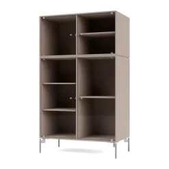 Vitrina Ripple III 69,6x117,6x38 cm, Mushroom-ben chrome