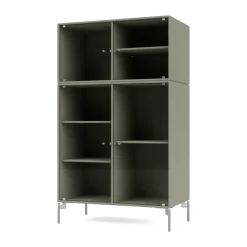 Vitrina Ripple III 69,6x117,6x38 cm, Fennel-ben chrome