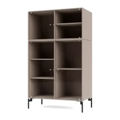 Vitrina Ripple III 69,6x117,6x38 cm, Mushroom-ben black