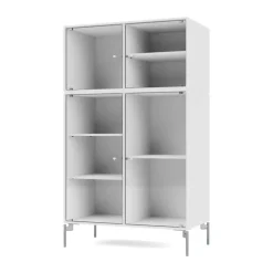 Vitrina Ripple III 69,6x117,6x38 cm, NewWhite-ben chrome