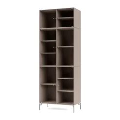 Vitrina Ripple IV 69,6x187,2x38 cm, Mushroom-ben chrome