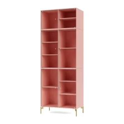Vitrina Ripple IV 69,6x187,2x38 cm, Ruby-ben brass