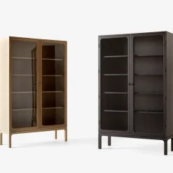 Vitrina Trace SC88 120x192x40 cm, Dark stained oak